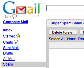 More GMail Spam Recipes